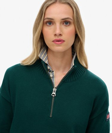 Slouchy Knitted Half Zip Image 4