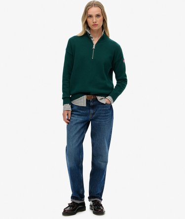 Slouchy Knitted Half Zip Image 3