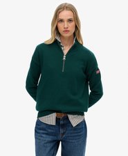 Slouchy Knitted Half Zip