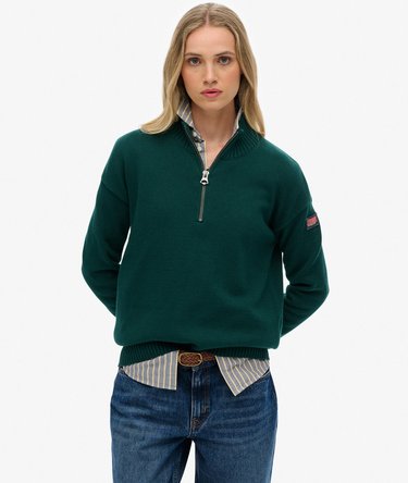 Slouchy Knitted Half Zip Image 1