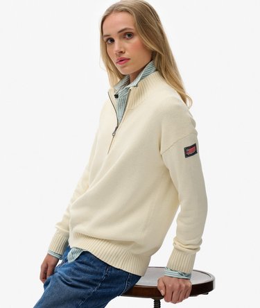 Slouchy Knitted Half Zip Image 2