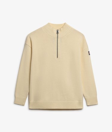Slouchy Knitted Half Zip Image 6