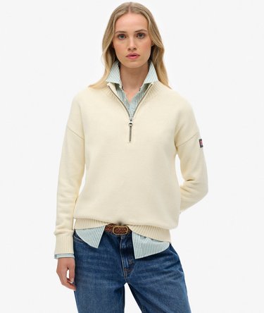 Slouchy Knitted Half Zip Image 1