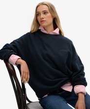 Stückgefärbtes Essential Sweatshirt mit Logo und Rundhalsausschnitt