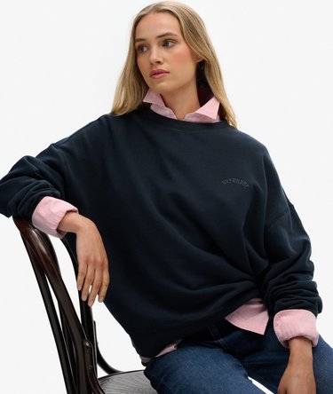 Stückgefärbtes Essential Sweatshirt mit Logo und Rundhalsausschnitt Image 2