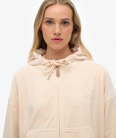 Country Club Velour Zip Hoodie Image 4