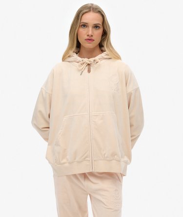 Country Club Velour Zip Hoodie Image 1