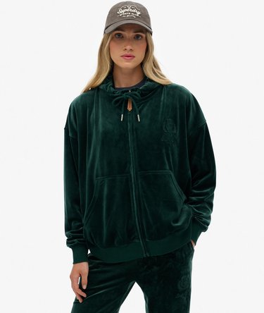 Country Club Velour Zip Hoodie Image 1