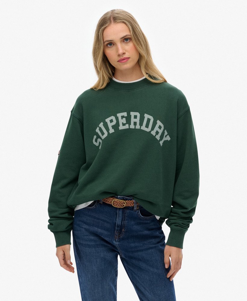 Superdry Felpa Con Cappuccio Da Donna, Modello Essential Logo, Vestibilità Oversize, Nera
