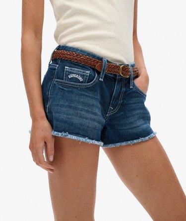 Low Rise Denim Hot Shorts Image 2