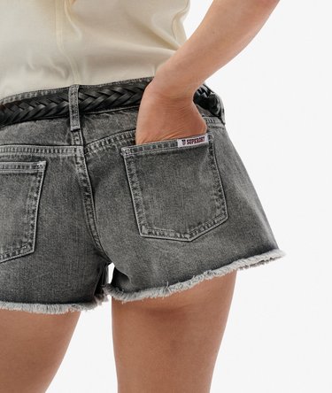 Low Rise Denim Hot Shorts Image 2