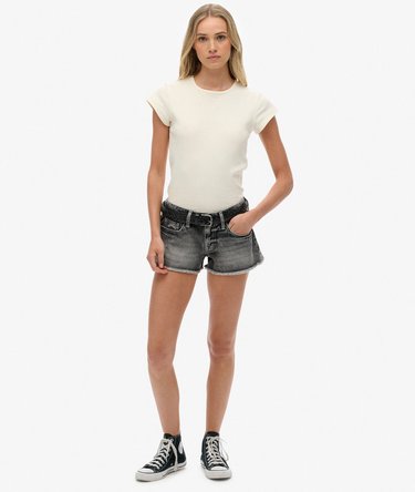 Low Rise Denim Hot Shorts Image 1