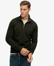 Felpa in piqué con zip corta Core