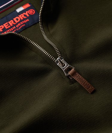 Core piqué sweatshirt met halve rits Image 6