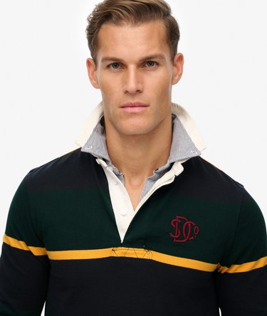 Vintage Athletic Stripe Rugby Top Image 4