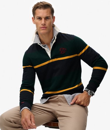 Vintage Athletic Stripe Rugby Top Image 2