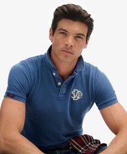 Vintage Athletic Embroidered Polo Shirt