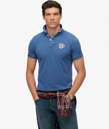 Vintage Athletic Embroidered Polo Shirt Image 1