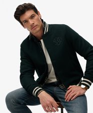 Varsity Monogram Wool Bomber Jacket