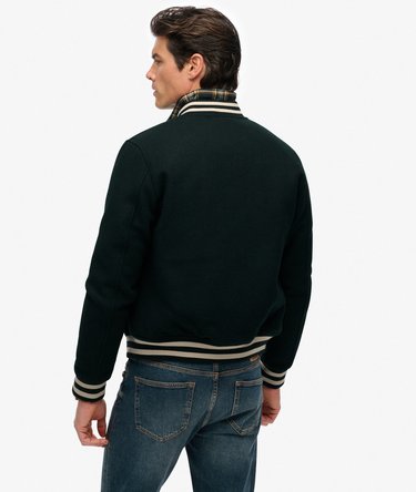 Varsity Monogram Wool Bomber Jacket Image 6