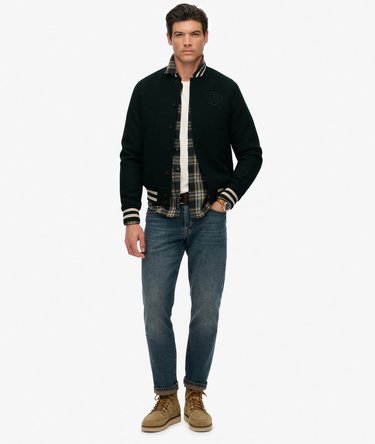 Varsity Monogram Wool Bomber Jacket Image 3