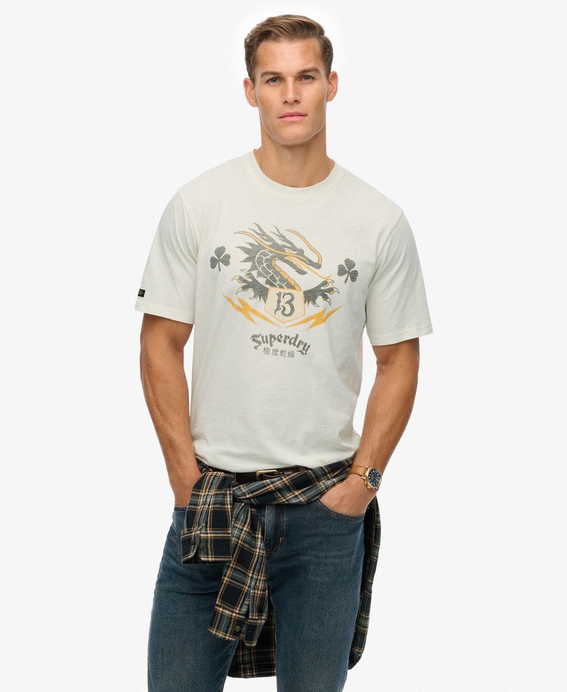 Superdry★クラシック ロゴ＆ボーダーライン☆メンズＴシャツ Męskie T-shirty | Gładkie, w paski i z długim rękawem