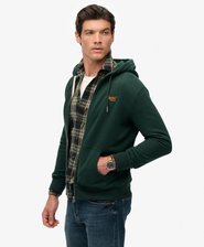 Essential Logo Half Brushed Zip Hoodie