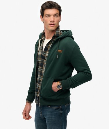 Essential Logo Half Brushed Zip Hoodie Image 2