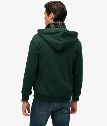 Essential Logo Half Brushed Zip Hoodie Image 5