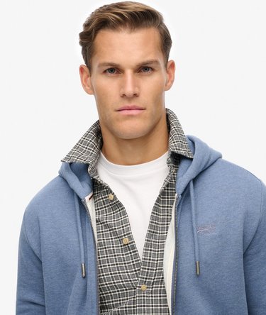 Essential Logo Half Brushed Zip Hoodie Image 4