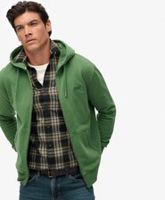 Felpa con cappuccio, zip e logo Essential