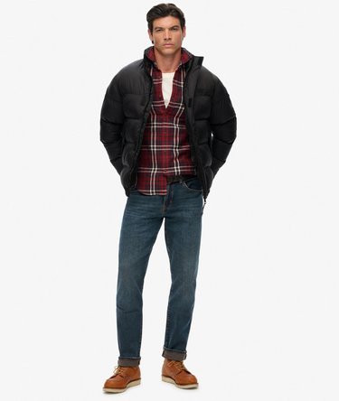 Non Hooded Tech Padded Jacket Image 3
