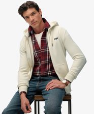 Essential Logo Half Brushed Zip Hoodie