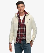 Essential Logo Half Brushed Zip Hoodie