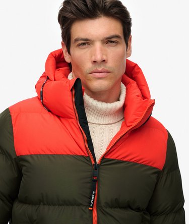 Colourblock Hooded Puffer Jacket Image 4