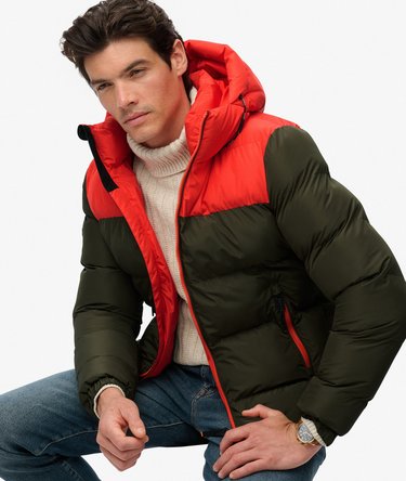 Colourblock Hooded Puffer Jacket Image 2