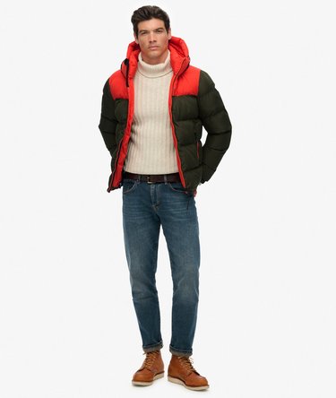 Colourblock Hooded Puffer Jacket Image 3