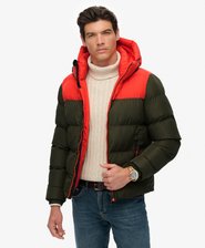 Colourblock Hooded Puffer Jacket