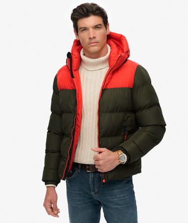 Colourblock Hooded Puffer Jacket Image 1