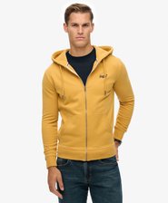 Felpa con cappuccio, zip e logo Essential