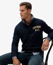 Vintage Athletic Henley Sweatshirt