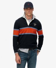 Vintage Athletic Stripe Rugby Top