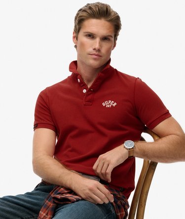 Vintage Athletic Embroidered Polo Shirt Image 2