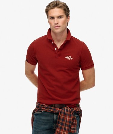 Vintage Athletic Embroidered Polo Shirt Image 1