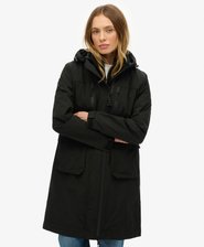 Parka larga con capucha Shell