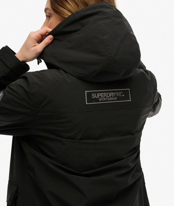 W Long Slim Padded Parka 900 Black