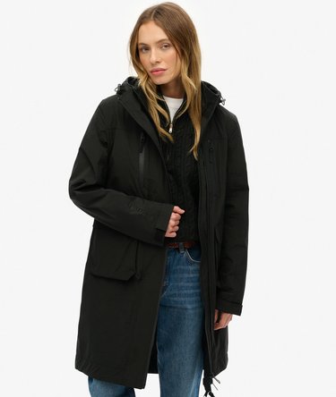 Hooded Longline Shell Parka Image 1