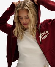 Athletic Essentials Relaxed Crop Zip-hoodie
