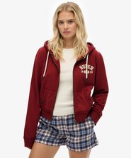 Athletic Essentials Relaxed Crop Zip-hoodie