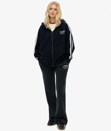 Athletic Embroidered Flare Joggers Image 1